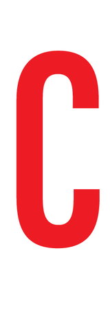 C, LETTER OP MAGNEETFOLIE