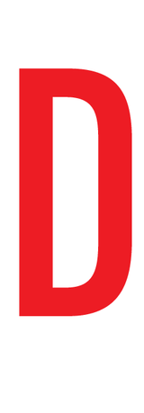 D, LETTER OP MAGNEETFOLIE
