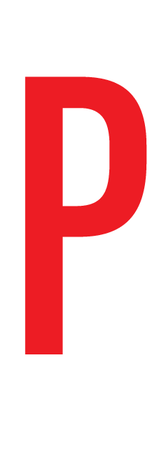 P, LETTRE SUR FEUILLE MAGNETIQUE