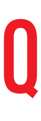 Q, LETTER OP MAGNEETFOLIE
