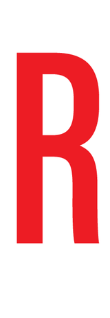 R, LETTRE SUR FEUILLE MAGNETIQUE