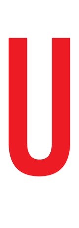U, LETTER OP MAGNEETFOLIE