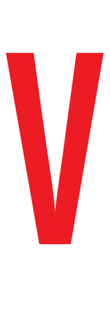 V, LETTER OP MAGNEETFOLIE
