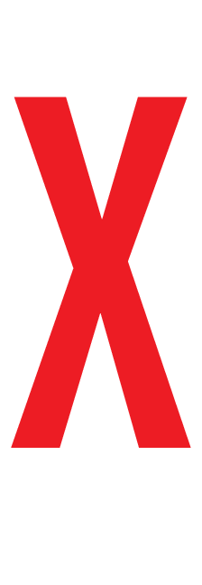 X, LETTRE SUR FEUILLE MAGNETIQUE