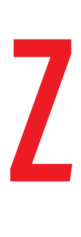 Z, LETTER OP MAGNEETFOLIE