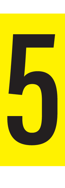5, CIJFER OP MAGNEETFOLIE