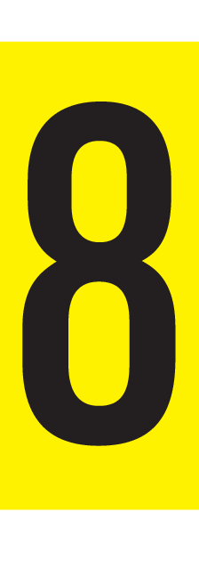 8, CIJFER OP MAGNEETFOLIE