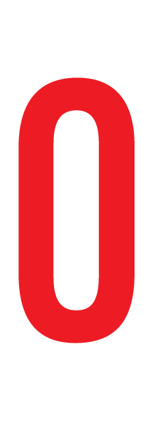 0, CIJFER OP MAGNEETFOLIE
