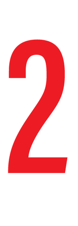 2, CIJFER OP MAGNEETFOLIE