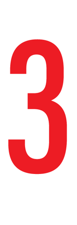 3, CIJFER OP MAGNEETFOLIE