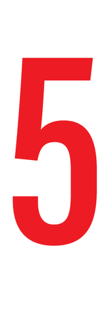 5, CIJFER OP MAGNEETFOLIE