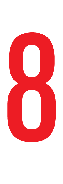 8, CIJFER OP MAGNEETFOLIE