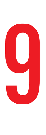 9, CIJFER OP MAGNEETFOLIE