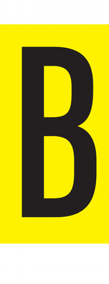 B, LETTER OP MAGNEETFOLIE
