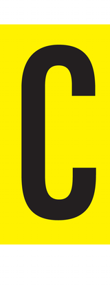 C, LETTER OP MAGNEETFOLIE