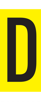 D, LETTER OP MAGNEETFOLIE