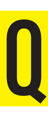 Q, LETTER OP MAGNEETFOLIE