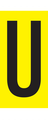 U, LETTER OP MAGNEETFOLIE