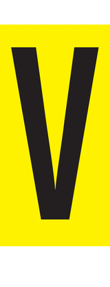 V, LETTER OP MAGNEETFOLIE