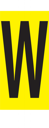 W, LETTER OP MAGNEETFOLIE