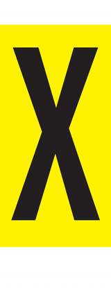 X, LETTRE SUR FEUILLE MAGNETIQUE