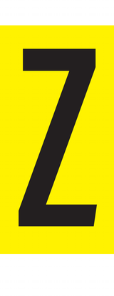 Z, LETTER OP MAGNEETFOLIE