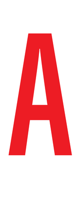 A, LETTER OP MAGNEETFOLIE