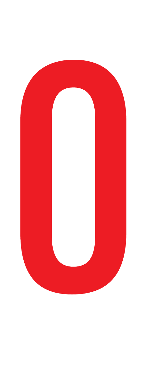 O, LETTER OP MAGNEETFOLIE