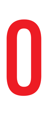 O, LETTER OP MAGNEETFOLIE