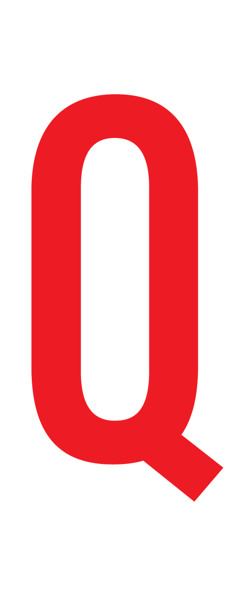 Q, LETTER OP MAGNEETFOLIE
