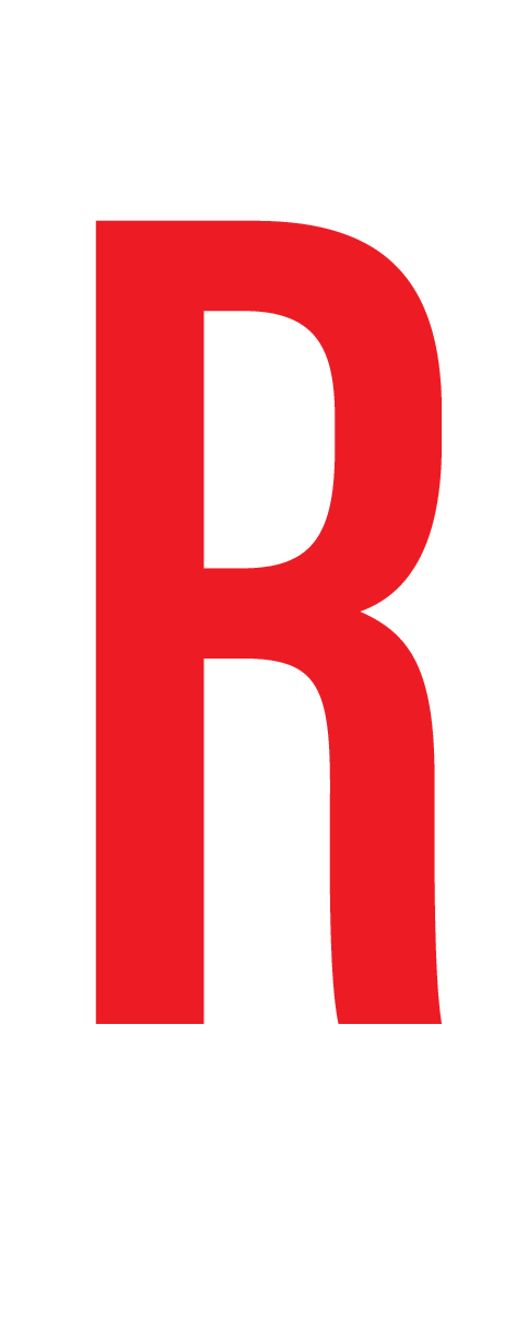 R, LETTRE SUR FEUILLE MAGNETIQUE