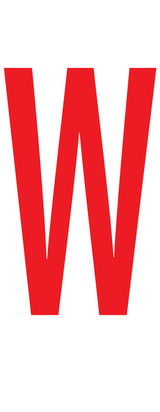 W, LETTER OP MAGNEETFOLIE