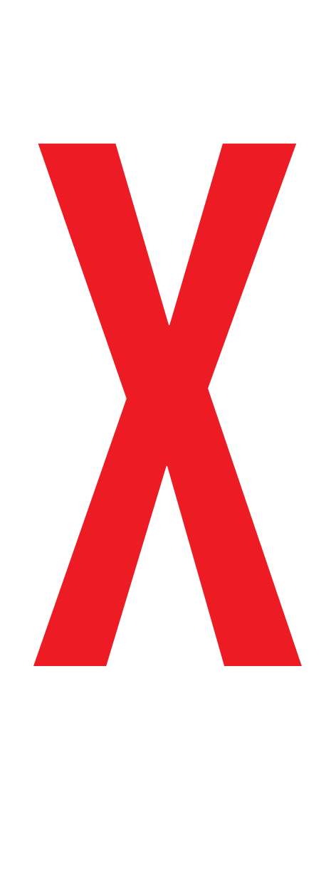X, LETTRE SUR FEUILLE MAGNETIQUE