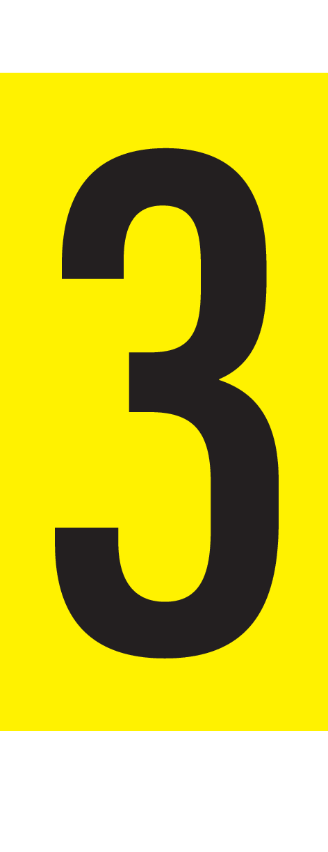 3, CIJFER OP MAGNEETFOLIE