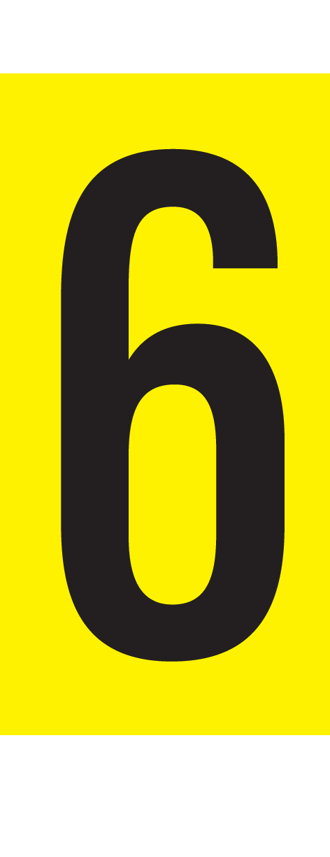 6, CIJFER OP MAGNEETFOLIE