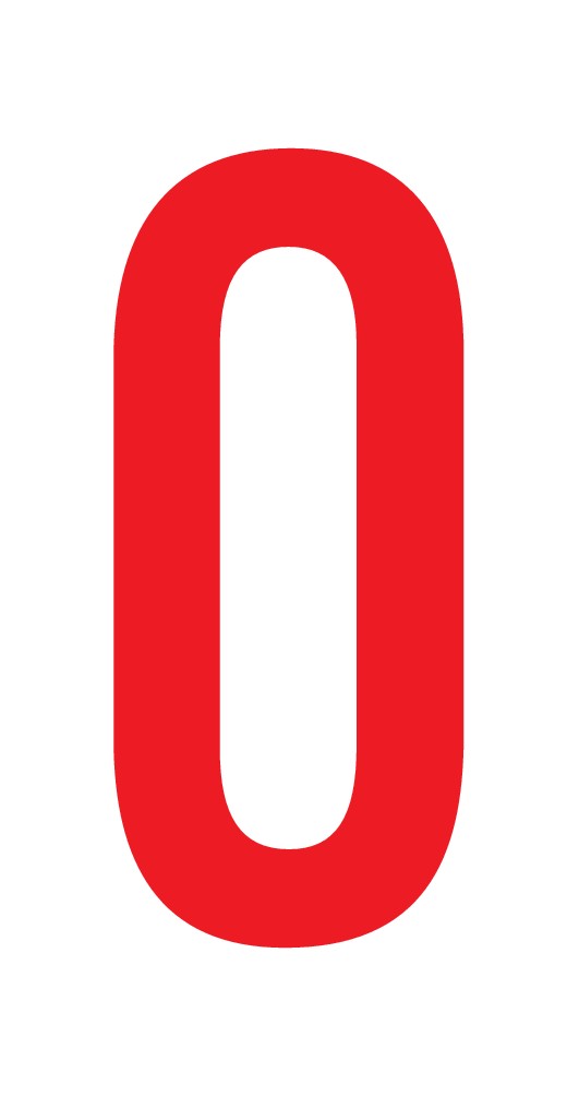 0, CIJFER OP MAGNEETFOLIE