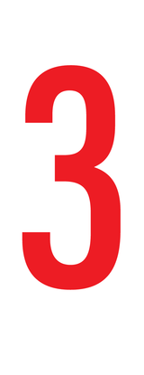 3, CIJFER OP MAGNEETFOLIE