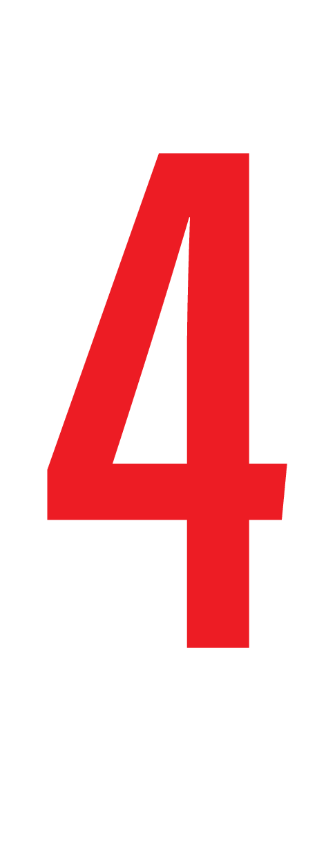 4, CHIFFRE SUR FEUILLE MAGNÉTIQUE