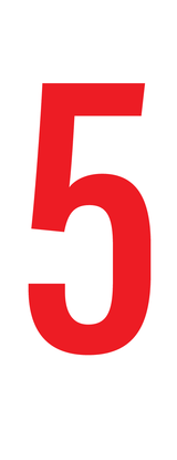 5, CIJFER OP MAGNEETFOLIE