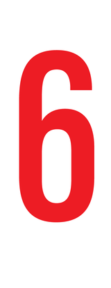 6, CIJFER OP MAGNEETFOLIE