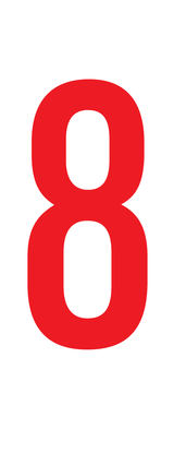 8, CIJFER OP MAGNEETFOLIE