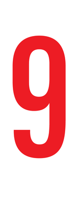 9, CIJFER OP MAGNEETFOLIE