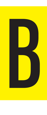 B, LETTER OP MAGNEETFOLIE