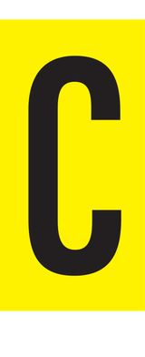 C, LETTER OP MAGNEETFOLIE