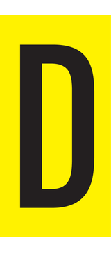 D, LETTER OP MAGNEETFOLIE