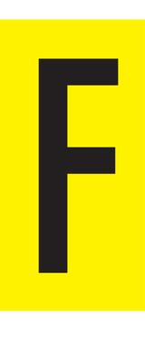 F, LETTER OP MAGNEETFOLIE