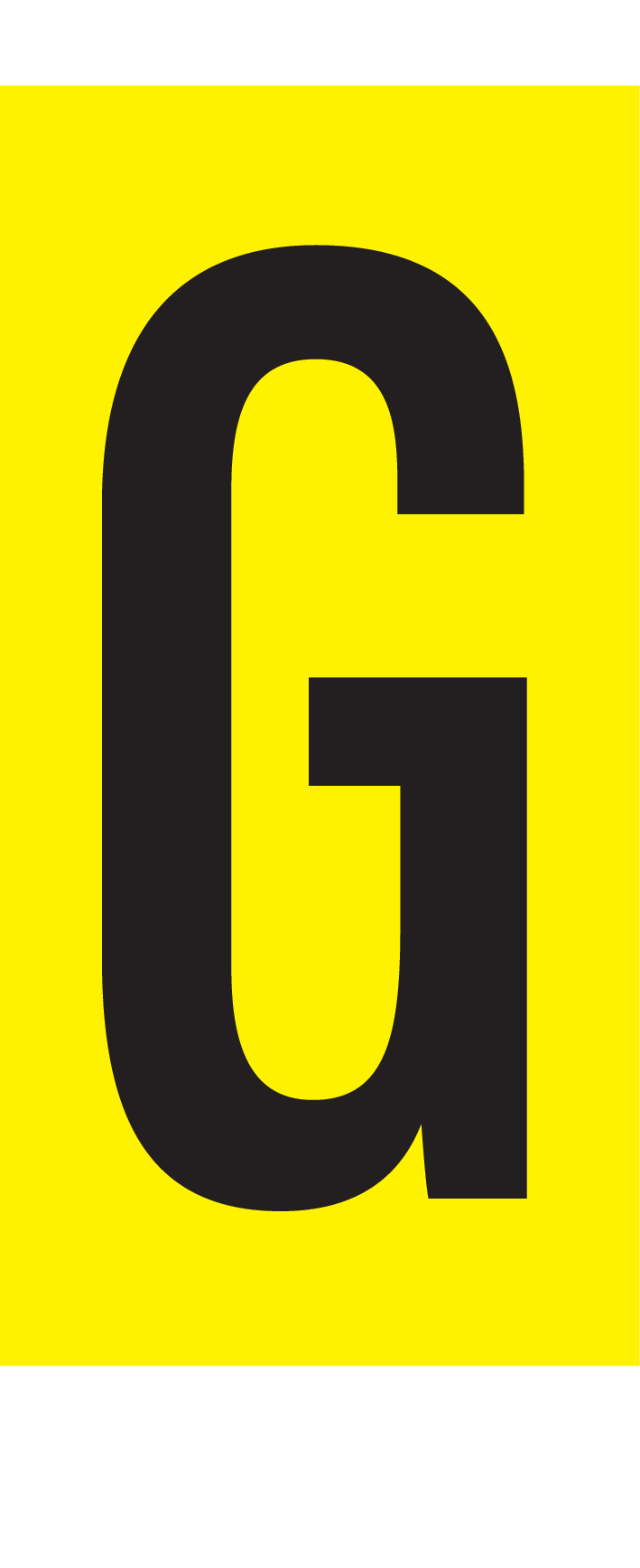 G, LETTER OP MAGNEETFOLIE