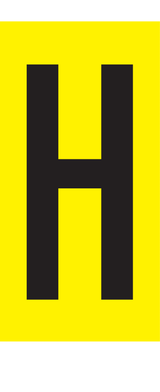 H, LETTER OP MAGNEETFOLIE