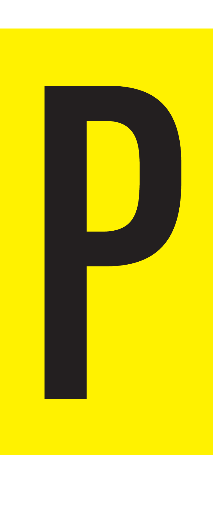 P, LETTRE SUR FEUILLE MAGNETIQUE