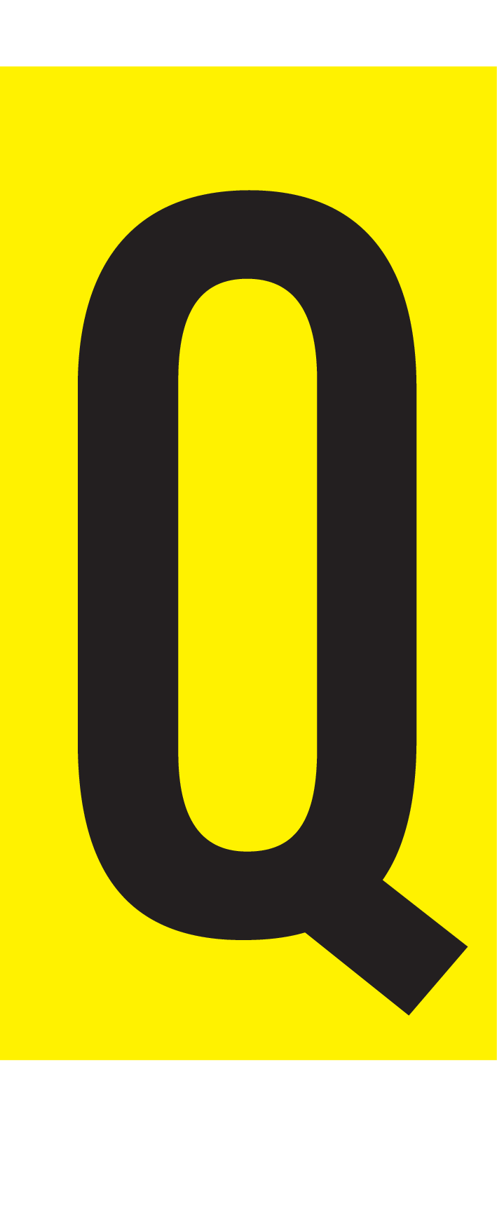 Q, LETTER OP MAGNEETFOLIE